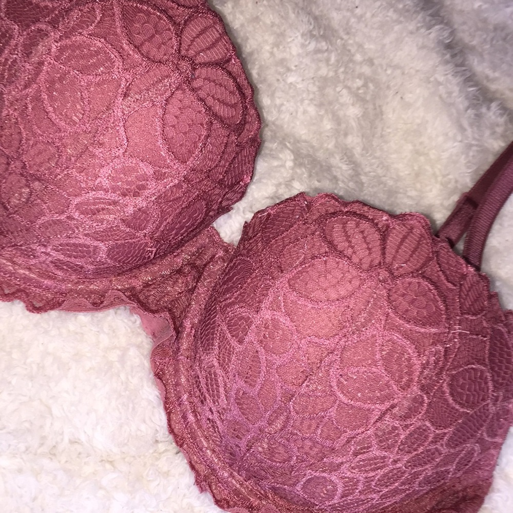 PINK Lace Push Up Bra